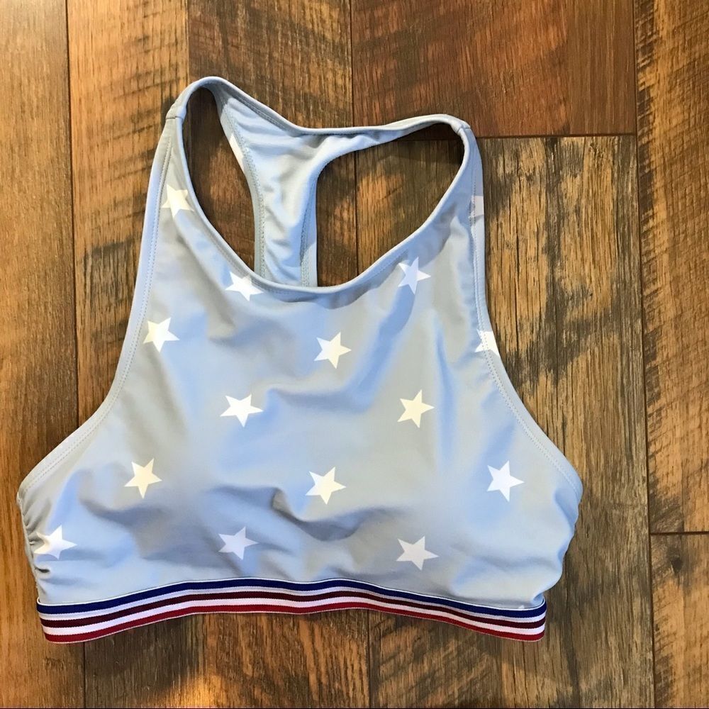 No Boundaries 2-PC Light Blue with stars Modest top Bikini Bathing Suit Sz 11/13 - Picture 4 of 5